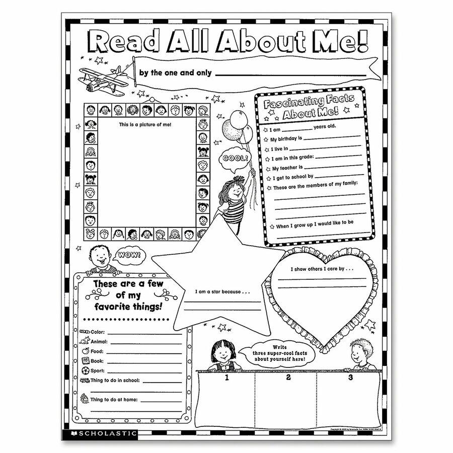 Scholastic Teach Res. Read About Me Poster - 17" Width x 22" Height. Picture 3