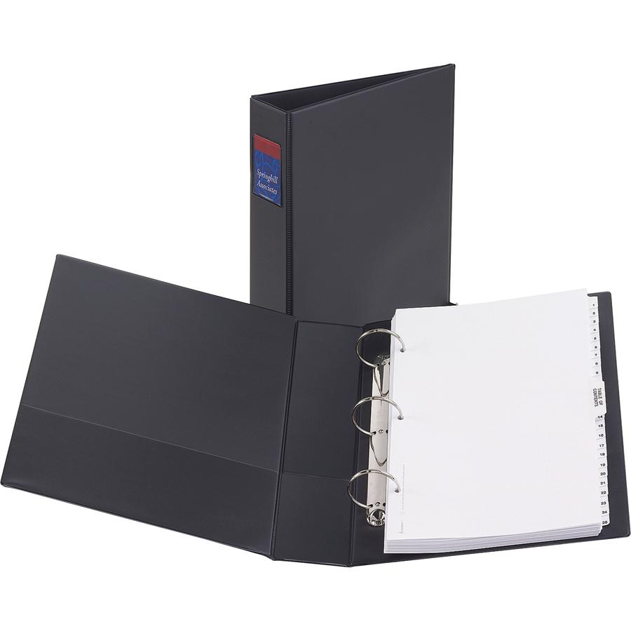 Avery&reg; Legal Durable Binder - 2" Binder Capacity - Legal - 8 1/2" x 14" Sheet Size - 275 Sheet Capacity - 3 x Round Ring Fastener(s) - 2 Pocket(s) - Polypropylene - Recycled - Spine Label, Durable. Picture 2