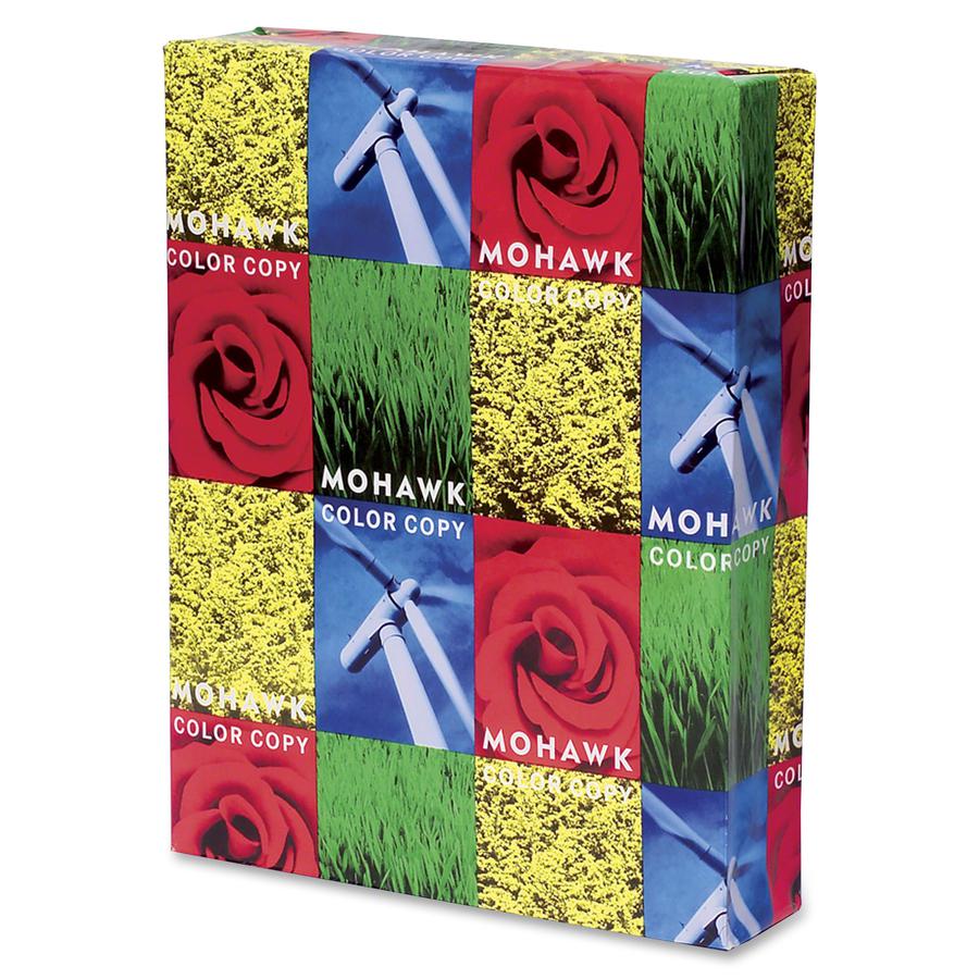 Mohawk Copy Paper - Bright White - 98 Brightness - 95% Opacity - Letter - 8 1/2" x 11" - 28 lb Basis Weight - Super Smooth - 500 / Ream - Acid-free, Chlorine-free, Archival-safe - Bright White. Picture 2