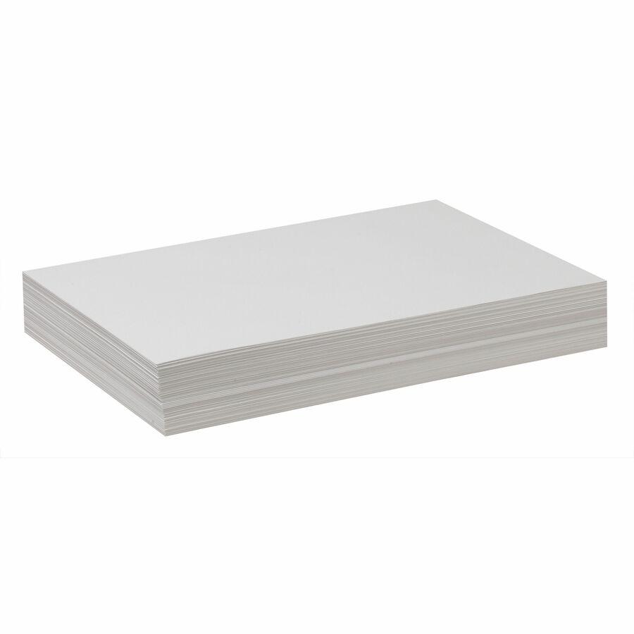 Pacon Drawing Paper - 500 Sheets - Plain - 12" x 18" - White Paper - Standard Weight - 500 / Ream. Picture 2