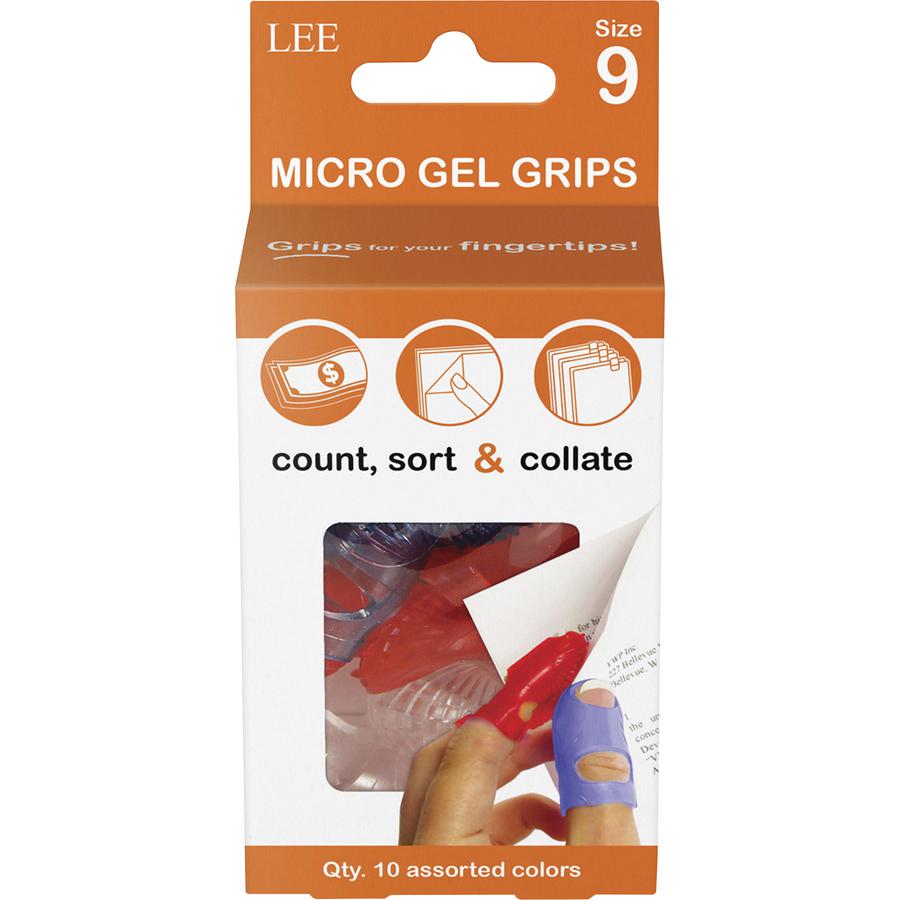 LEE Micro Gel Grips - #9 with 0.75" Diameter - Large Size - Rubber - Assorted - 10 / Pack. Picture 11