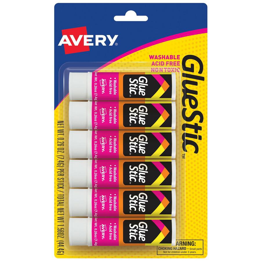 Avery&reg; Glue Stick - 0.26 oz - 6 / Pack - White. Picture 2