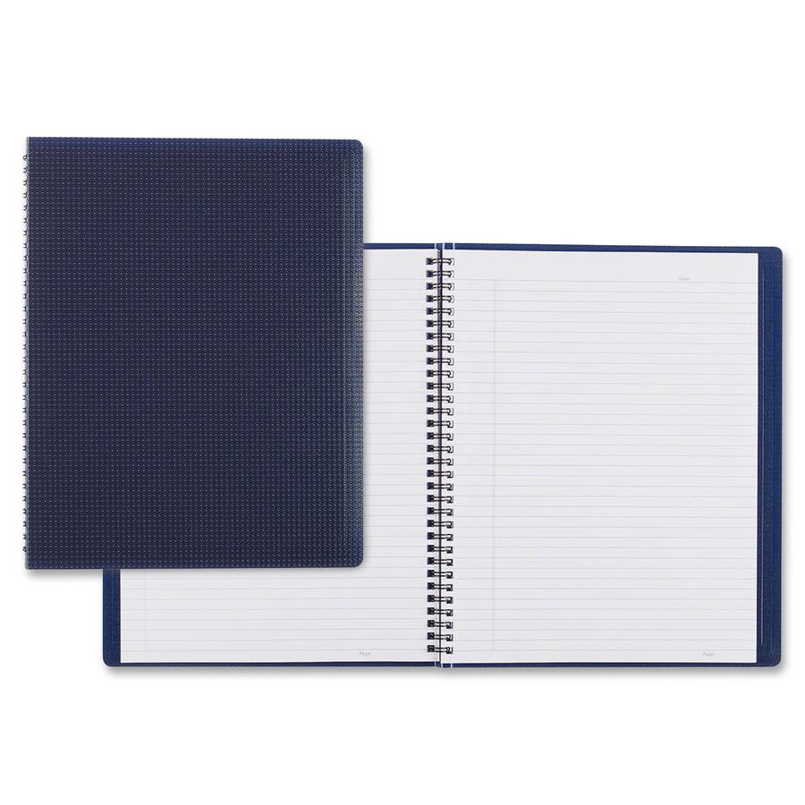 Blueline Duraflex Notebook - Letter - 160 Sheets - Twin Wirebound - Ruled - 8 1/2" x 11" - Blue Cover Textured - Poly Cover - Micro Perforated, Flexible Cover, Wear Resistant, Tear Resistant - Recycle. Picture 4