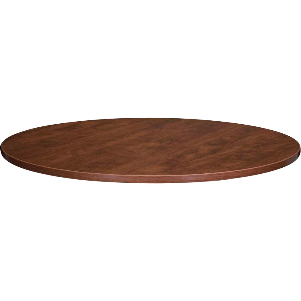 Lorell Essentials Conference Table Top - Cherry Round Top - 41.75" Table Top Width x 41.75" Table Top Depth x 1.25" Table Top Thickness x 42" Table Top Diameter - 1" Height - Assembly Required - Cherr. Picture 3