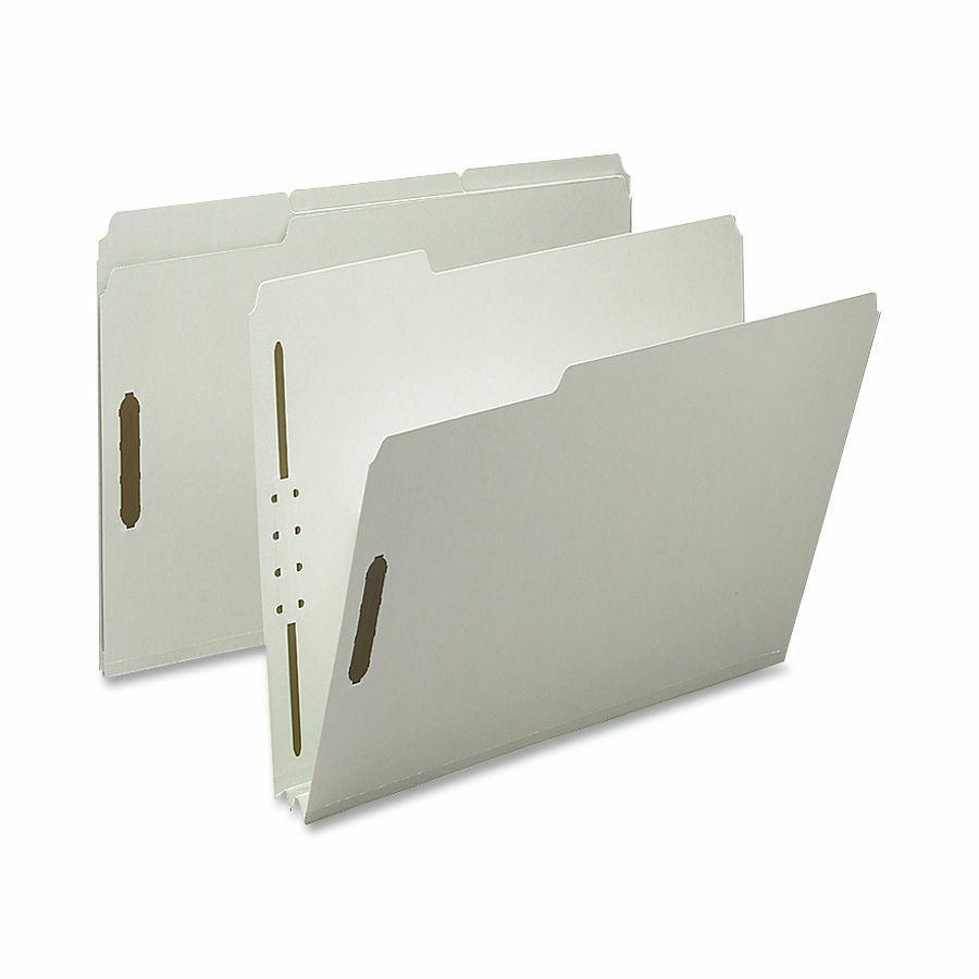 Nature Saver 1/3 Tab Cut Letter Recycled Fastener Folder - 8 1/2" x 11" - 2" Expansion - 2 Fastener(s) - 2" Fastener Capacity for Folder - Top Tab Location - Assorted Position Tab Position - Pressboar. Picture 2