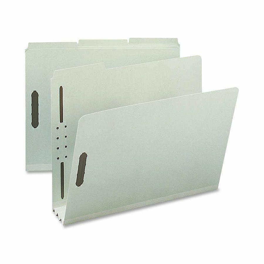 Nature Saver 1/3 Tab Cut Letter Recycled Fastener Folder - 8 1/2" x 11" - 3" Expansion - 2 Fastener(s) - 2" Fastener Capacity for Folder - Top Tab Location - Assorted Position Tab Position - Pressboar. Picture 2