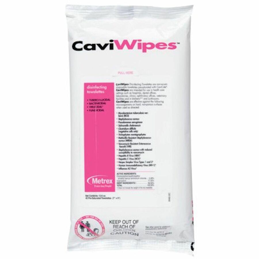 Caviwipes Flatpack - Wipe - 45 / Pack - White. Picture 2