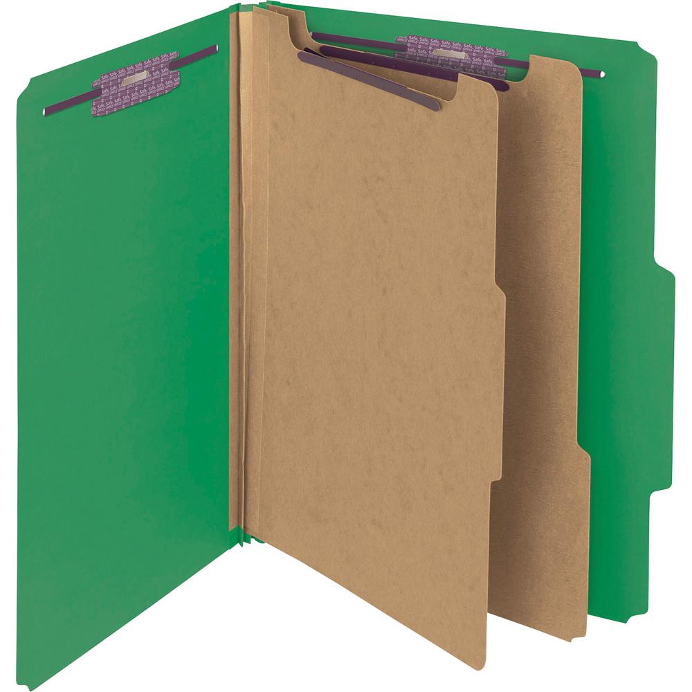 Smead Premium Pressboard Classification Folders with SafeSHIELD&reg; Coated Fastener Technology - Letter - 8 1/2" x 11" Sheet Size - 2" Expansion - 6 Fastener(s) - 2" Fastener Capacity for Folder, 1" . Picture 3
