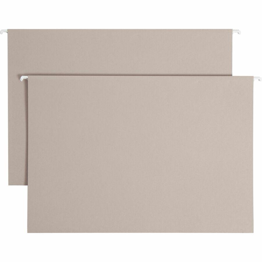 Smead TUFF Legal Recycled Hanging Folder - 8 1/2" x 14" - 2" Expansion - Top Tab Location - Steel Gray - 10% Recycled - 18 / Box. Picture 7