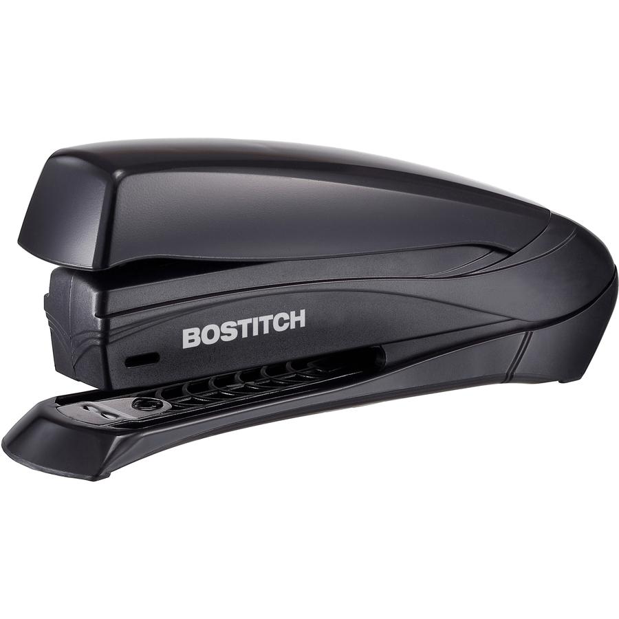 Bostitch Inspire 20 Spring-Powered Premium Desktop Stapler - 20 Sheets Capacity - 210 Staple Capacity - Full Strip - 1/4" Staple Size - 1 Each - Black. Picture 3
