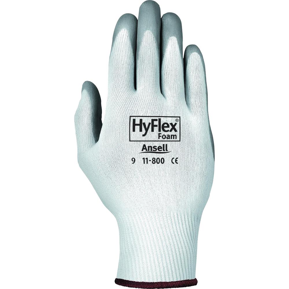 HyFlex Health Hyflex Gloves - Large Size - Gray, White - Abrasion Resistant - For Healthcare Working - 2 / Pair. Picture 3