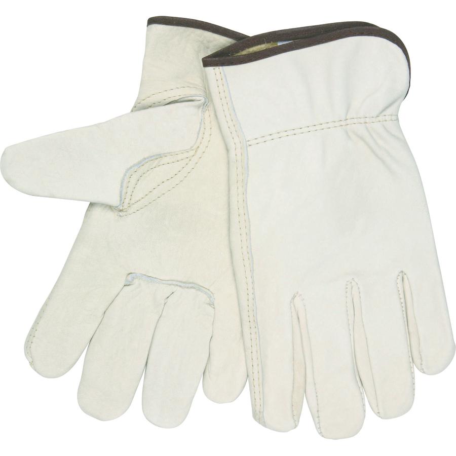 MCR Safety Leather Driver Gloves - X-Large Size - Beige - 2 / Pair. Picture 2