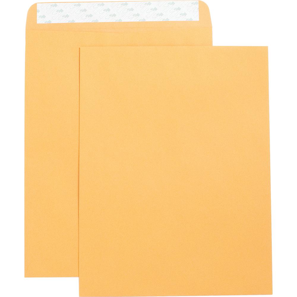 Business Source Self Adhesive Kraft Catalog Envelopes - Catalog - 10" Width x 13" Length - 28 lb - Self-sealing - Kraft - 250 / Box - Brown Kraft. Picture 2