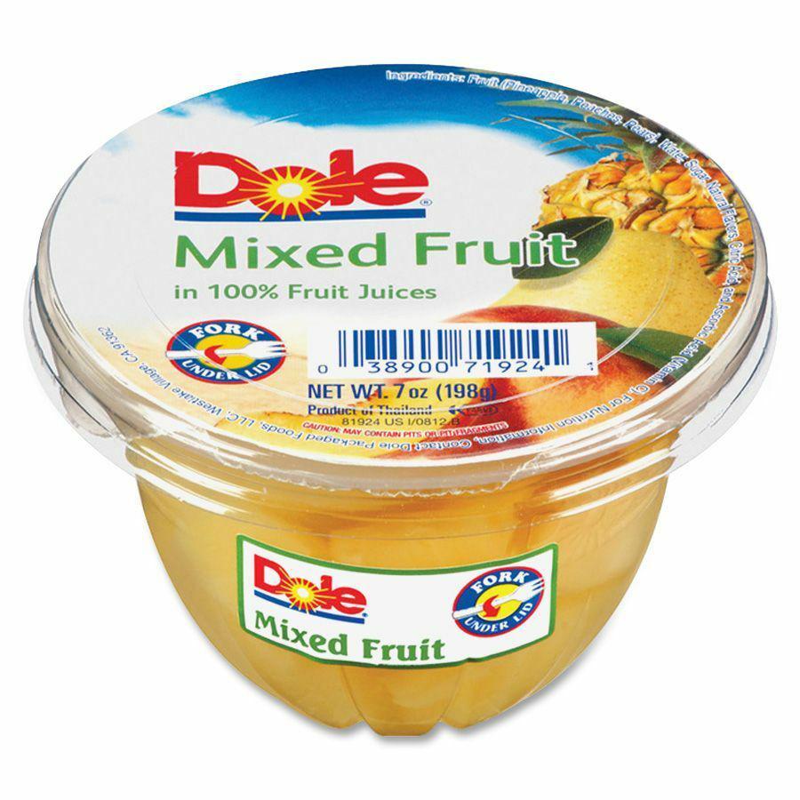 Dole Mixed Fruit Cups - Mixed Fruit - 7 oz - 12 / Carton. Picture 2