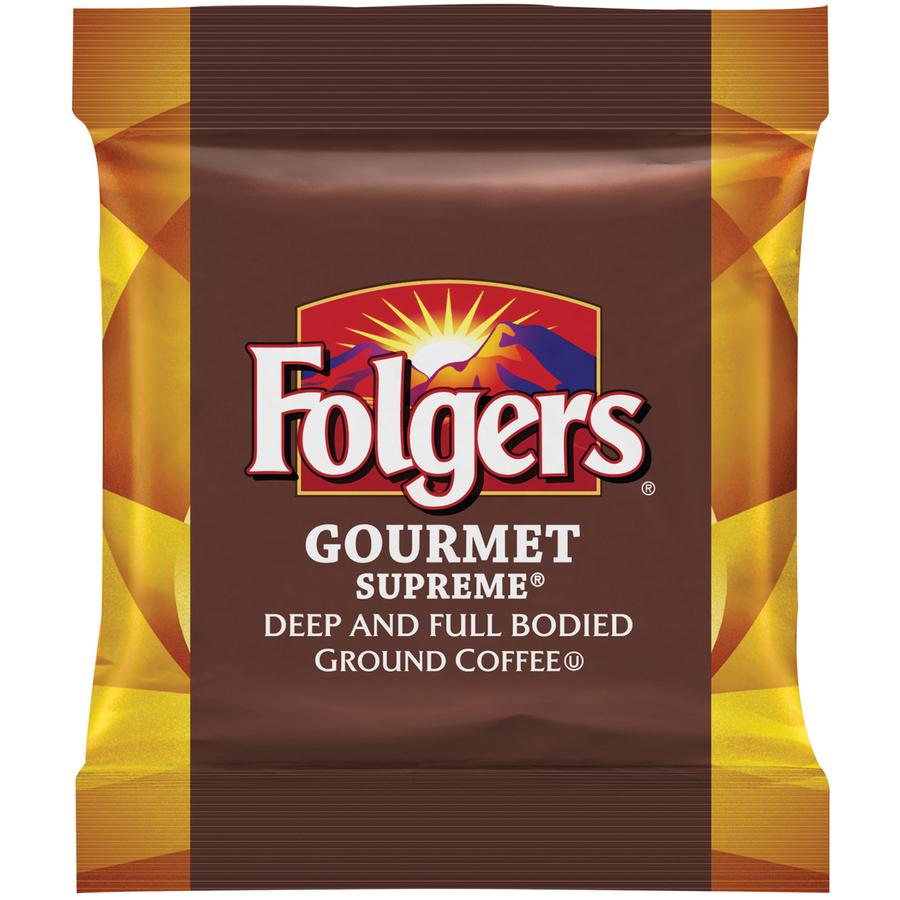 Folgers&reg; Gourmet Supreme Ground Coffee Ground - Regular - Dark/Bold - 1.8 oz - 42 / Carton. Picture 3