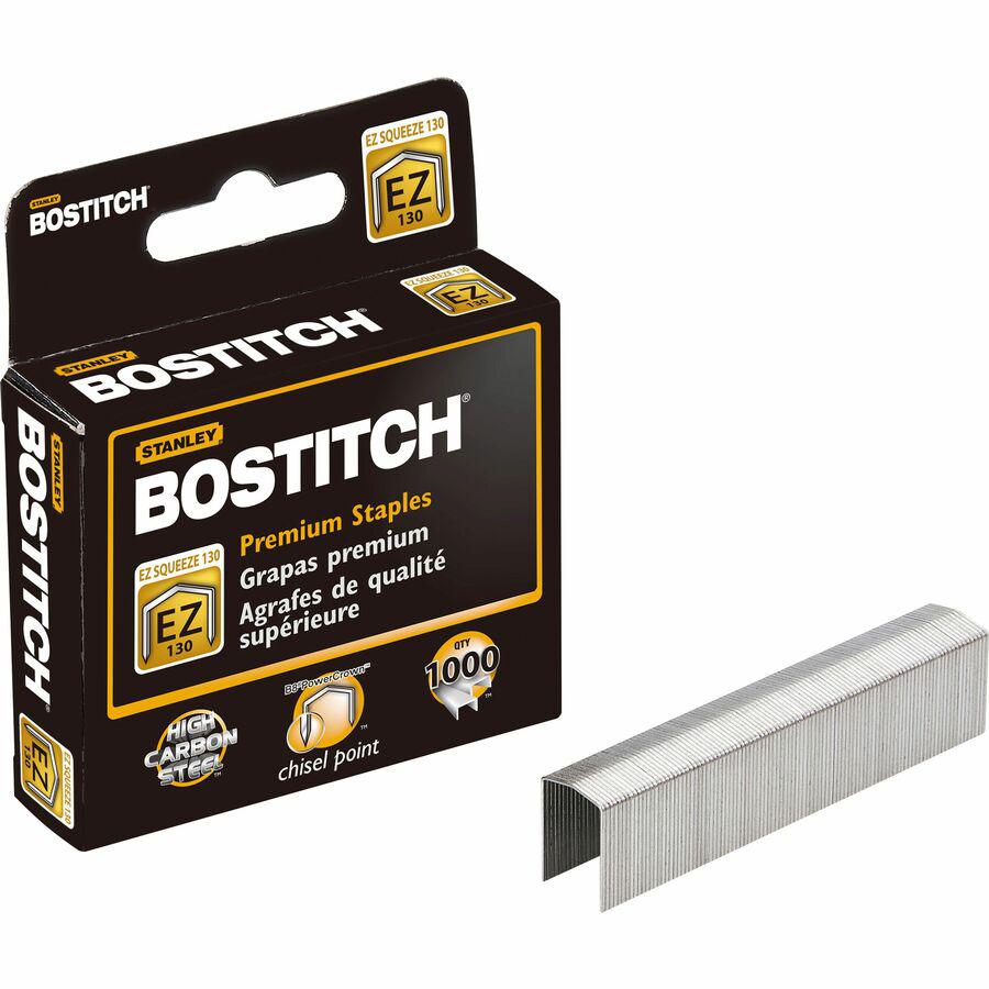 Bostitch EZ Squeeze 130 Premium Staples - 210 Per Strip - 13/16" Leg - 1/2" Crown - Holds 130 Sheet(s) - for Paper - Chisel Point - Steel Gray - High Carbon Steel - 2.4" Height x 2.9" Width0.8" Length. Picture 4