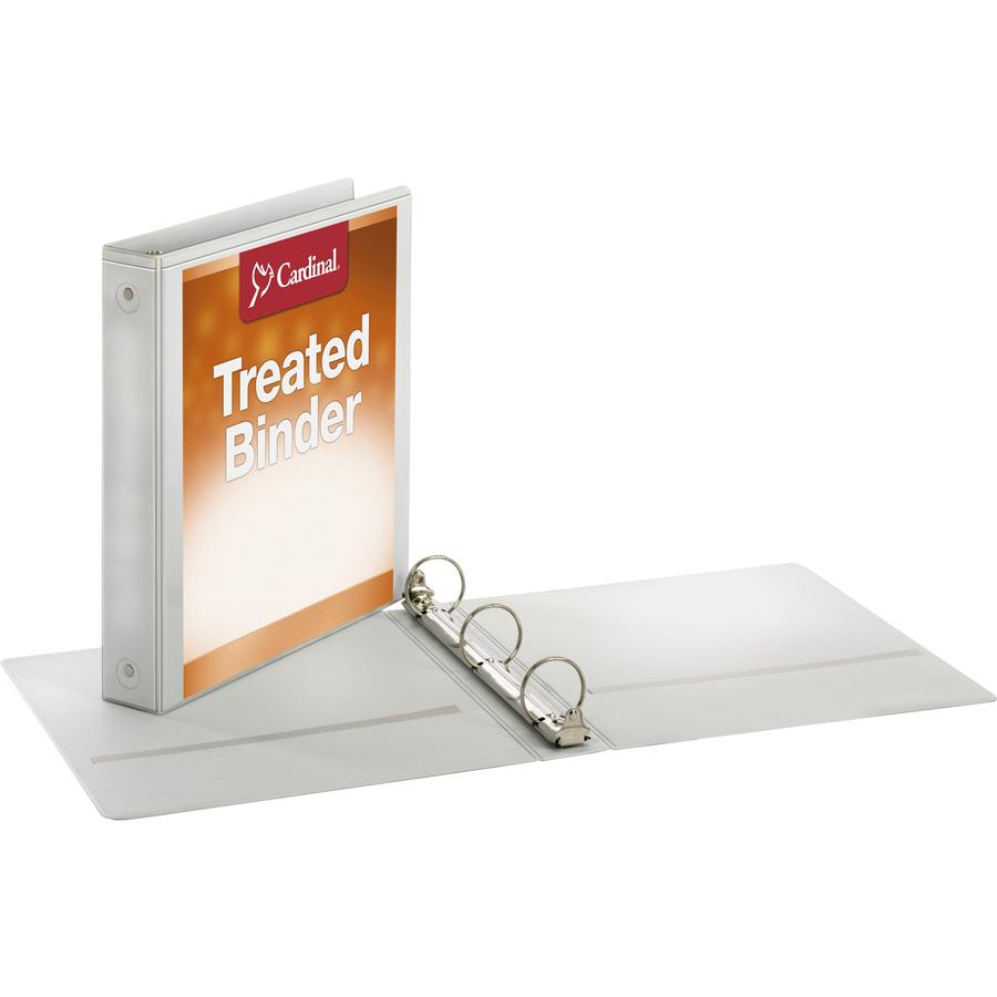 Cardinal ClearVue Locking Round-ring Treated Binder - 1 1/2" Binder Capacity - Letter - 8 1/2" x 11" Sheet Size - 375 Sheet Capacity - 1 3/5" Spine Width - 3 x Round Ring Fastener(s) - 2 Inside Front . Picture 3