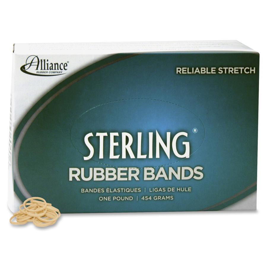 Alliance Rubber 24085 Sterling Rubber Bands - Size #8 - 1 lb Box - Approx. 7100 Bands - 7/8" x 1/16" - Natural Crepe. Picture 2