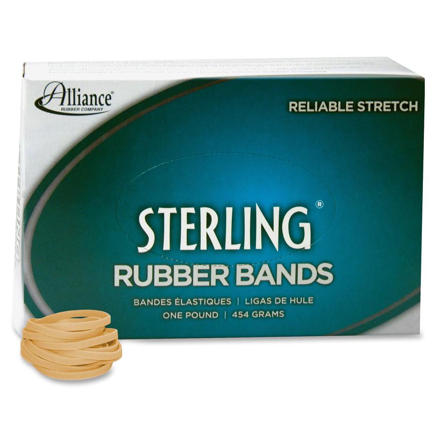 Alliance Rubber 24305 Sterling Rubber Bands - Size #30 - Approx. 1500 Bands - 2" x 1/8" - Natural Crepe - 1 lb Box. Picture 3