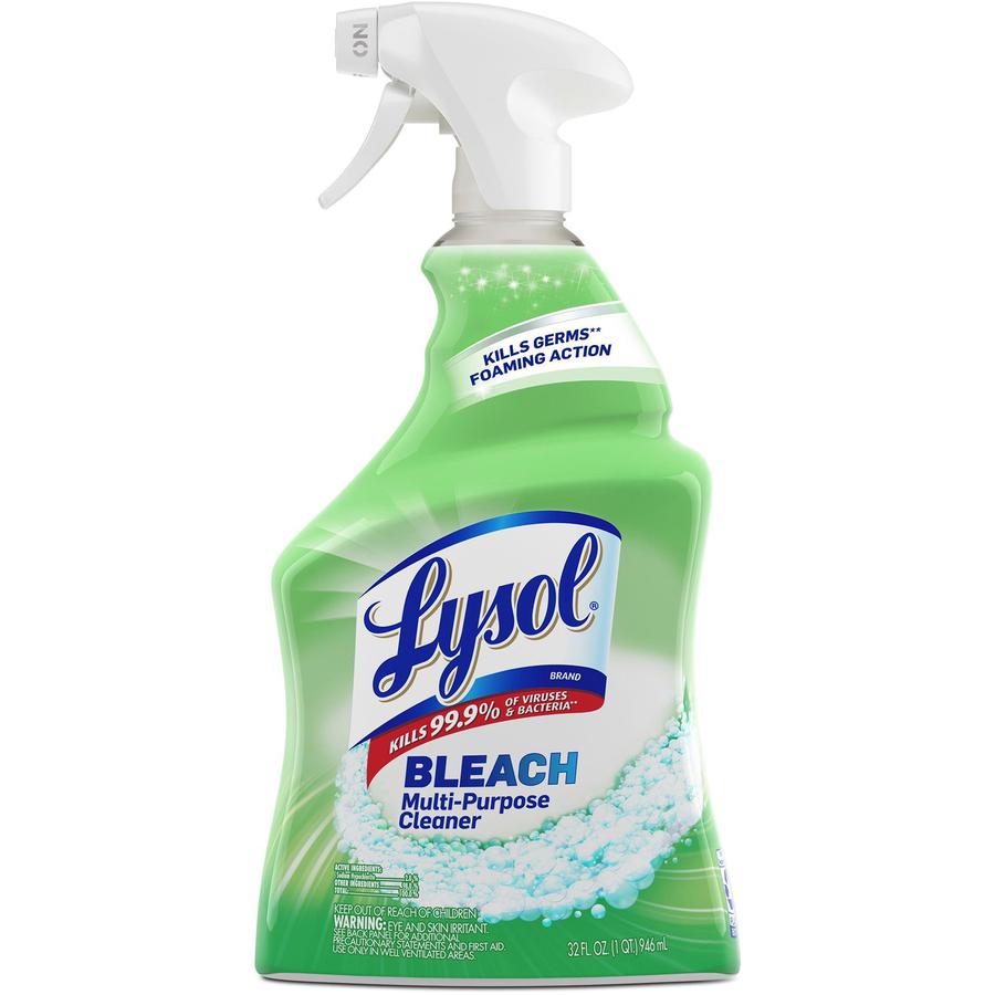 Lysol Multi-Purpose Cleaner with Bleach - For Multipurpose - 32 fl oz (1 quart) - 1 Each - Kill Germs, Disinfectant, Anti-bacterial - White. Picture 6