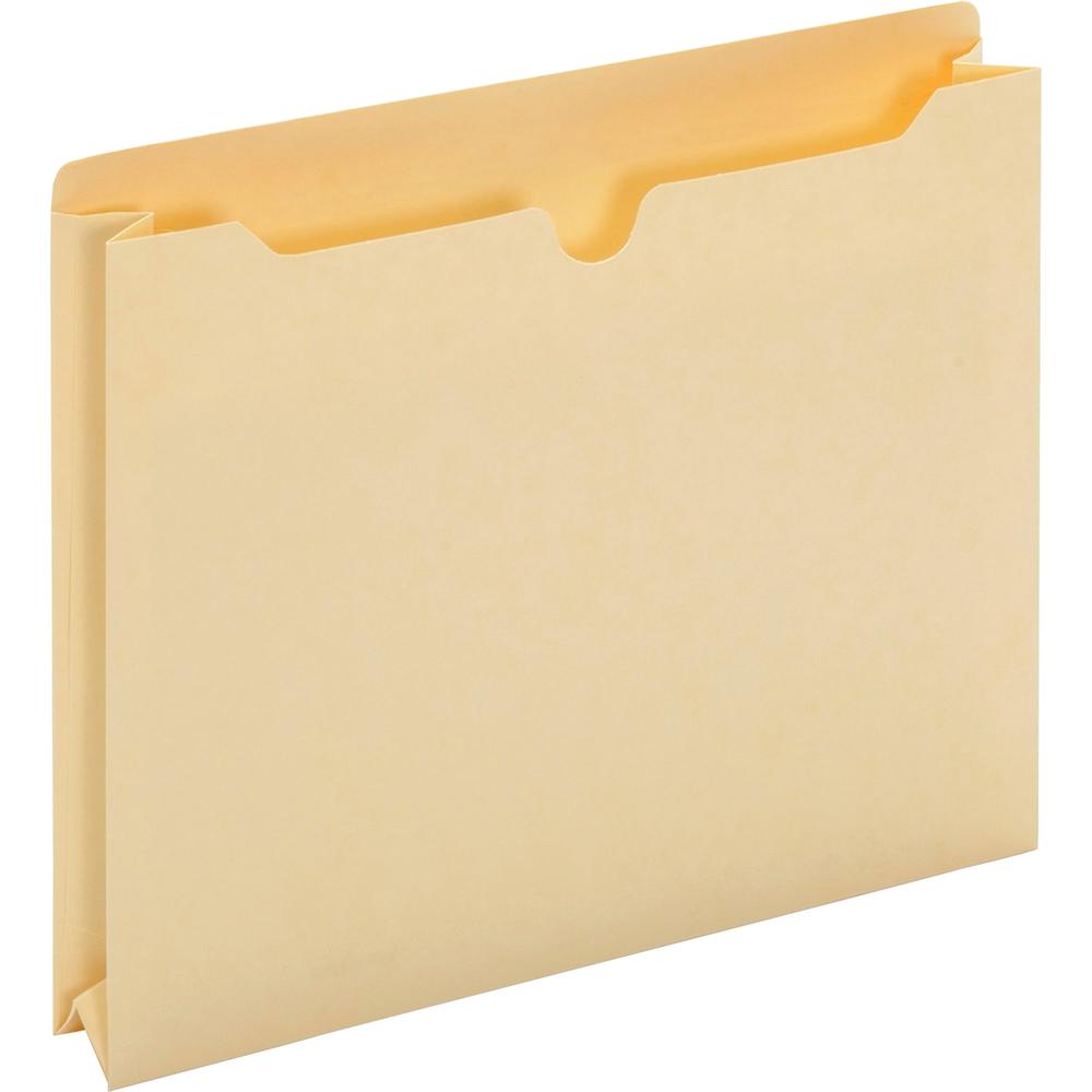 Pendaflex Letter Recycled File Jacket - 8 1/2" x 11" - 500 Sheet Capacity - 2" Expansion - Top Tab Location - Manila - Manila - 100% Recycled - 50 / Box. Picture 2