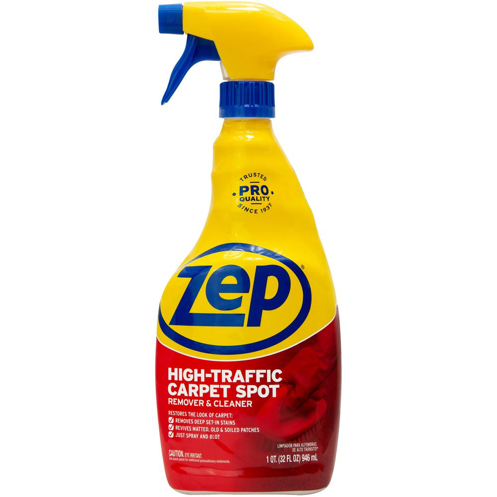 Zep High Traffic Carpet Cleaner - Spray - 32 fl oz (1 quart) - 1 Each - Red. Picture 2