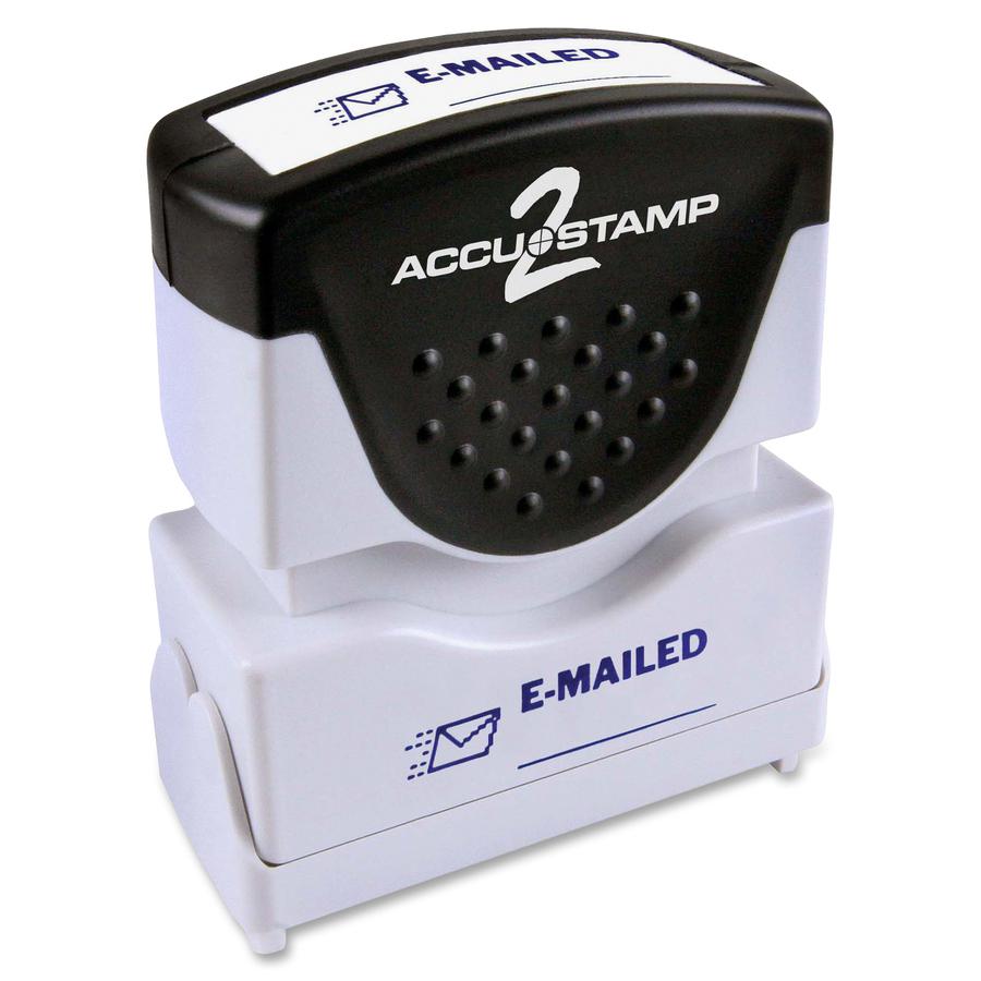 COSCO Shutter Stamp - Message Stamp - "E-MAILED" - 0.50" Impression Width - 20000 Impression(s) - Blue - Rubber, Plastic - 1 Each. Picture 5