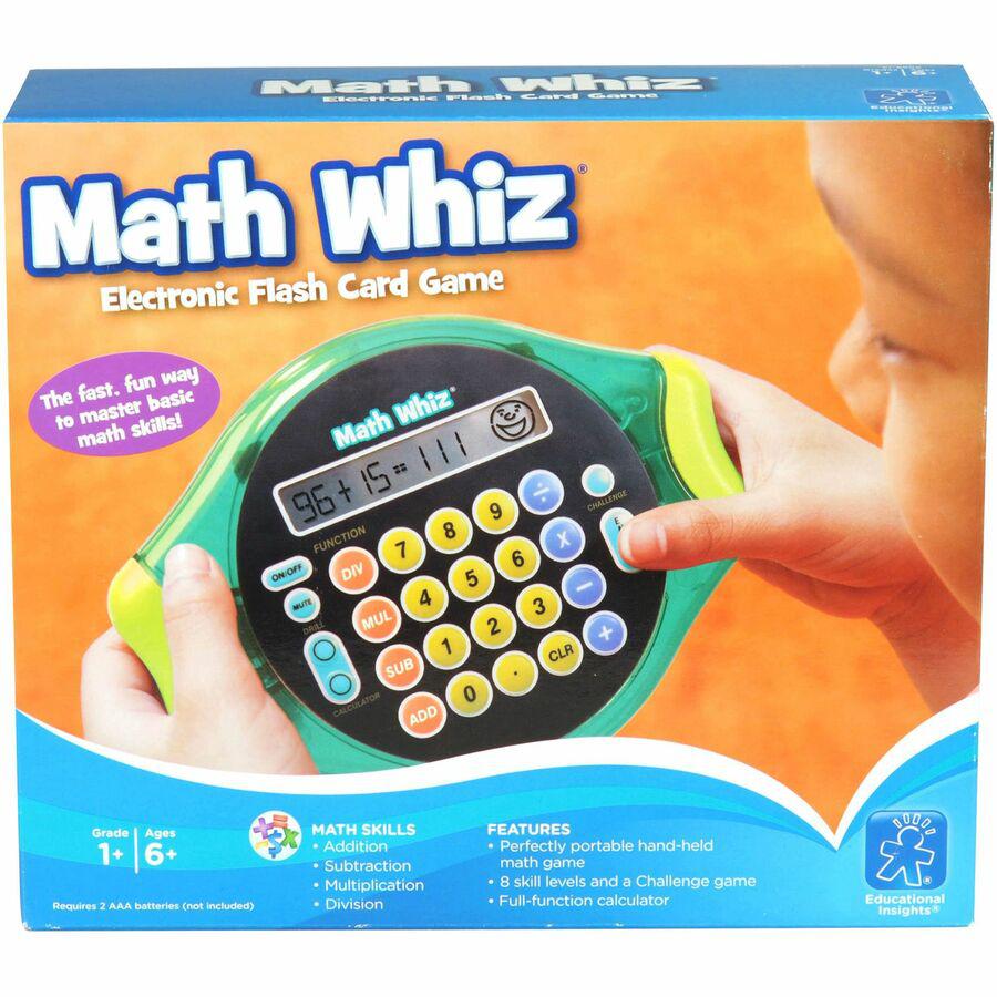 Learning Resources Handheld Math Whiz Game - Skill Learning: Mathematics, Quiz, Addition, Subtraction, Multiplication, Division - 6 Year & Up - Multi. Picture 5