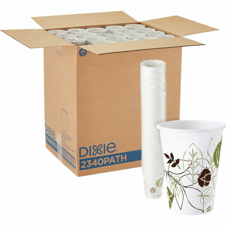 Dixie Pathways Paper Hot Cups by GP Pro - 50 / Pack - 10 fl oz - 20 / Carton - White - Paper - Hot Drink. Picture 4