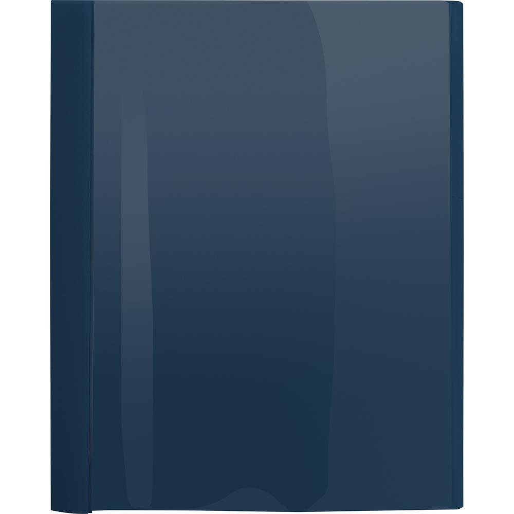 Business Source Letter Report Cover - 1/2" Folder Capacity - 8 1/2" x 11" - 100 Sheet Capacity - 3 x Prong Fastener(s) - Clear, Dark Blue - 25 / Box. Picture 2