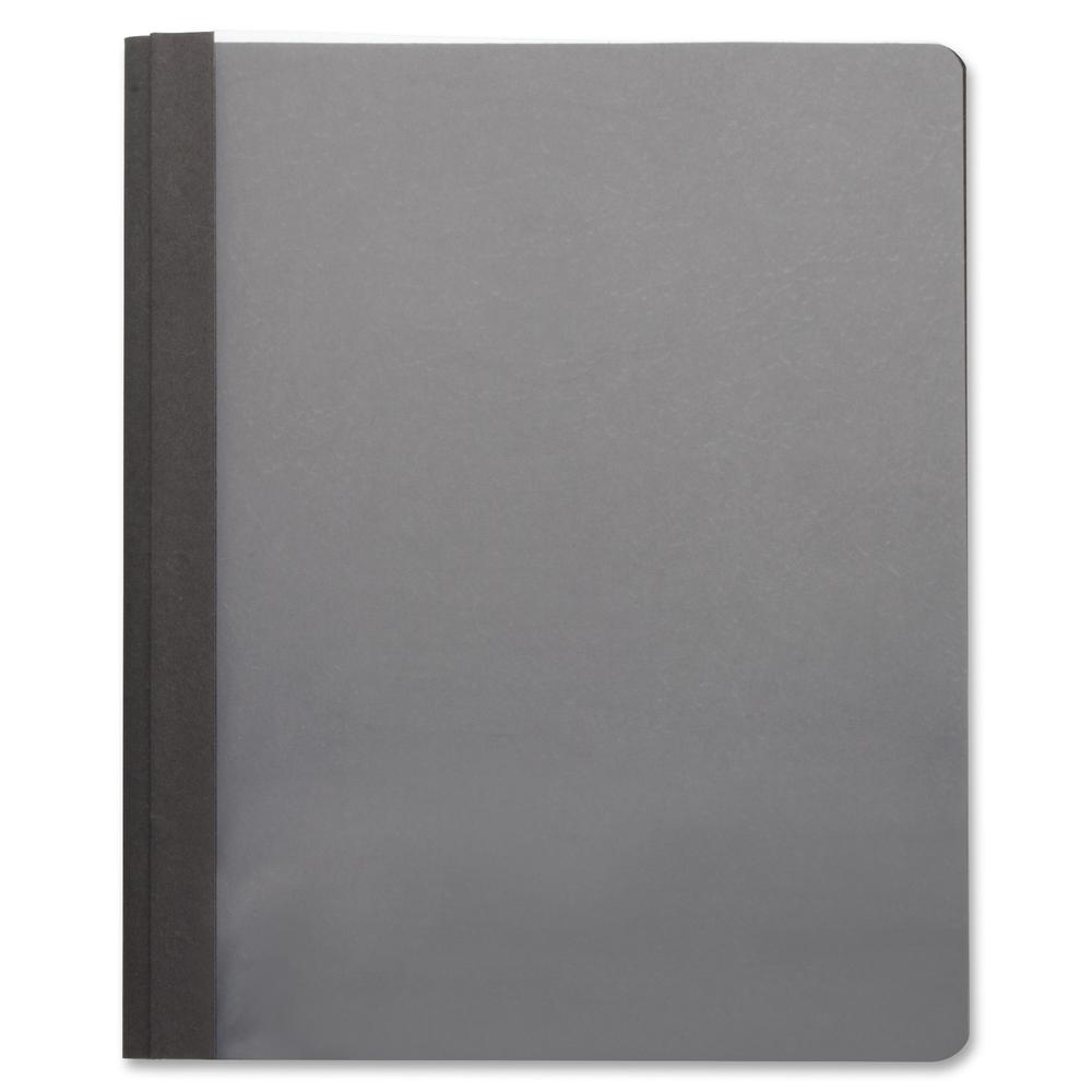 Business Source Letter Report Cover - 8 1/2" x 11" - 100 Sheet Capacity - 3 x Prong Fastener(s) - Black - 25 / Box. Picture 4
