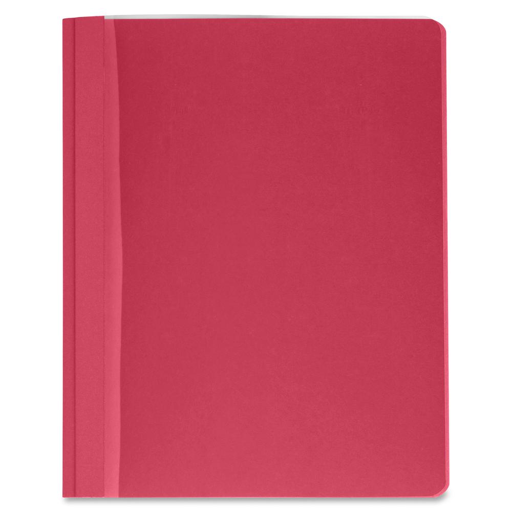Business Source Letter Report Cover - 8 1/2" x 11" - 100 Sheet Capacity - 3 x Prong Fastener(s) - Red - 25 / Box. Picture 5