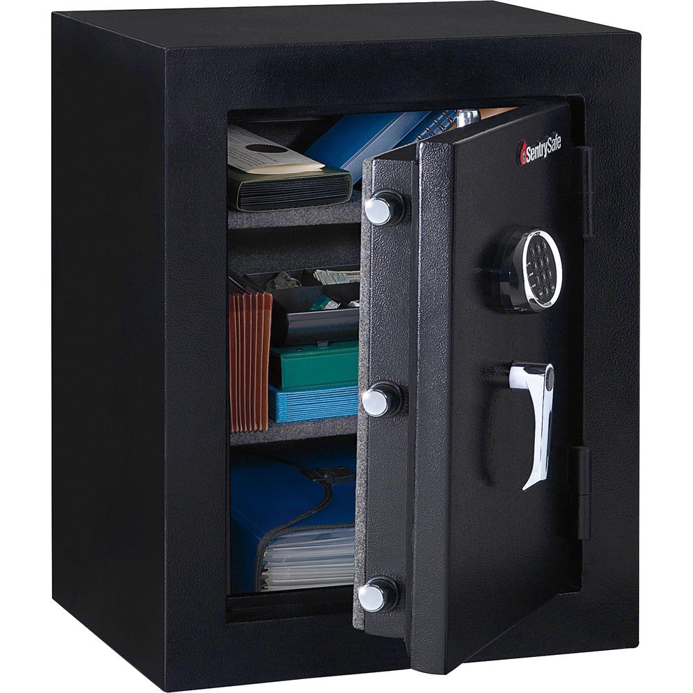Sentry Safe Fire-Safe Executive Safe - 3.40 ft³ - Electronic Lock - Water Resistant, Fire Resistant - Internal Size 25.75" x 19.38" x 11.73" - Overall Size 27.8" x 21.7" x 19" - Black. Picture 2
