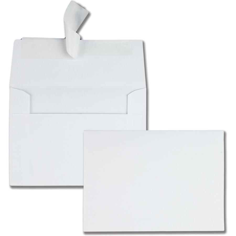 Quality Park 4-1/2 x 6-1/4 Photo Envelopes with Self-Seal Closure - Specialty - 4 1/2" Width x 6 1/4" Length - 24 lb - Wove - 50 / Box - White. Picture 3