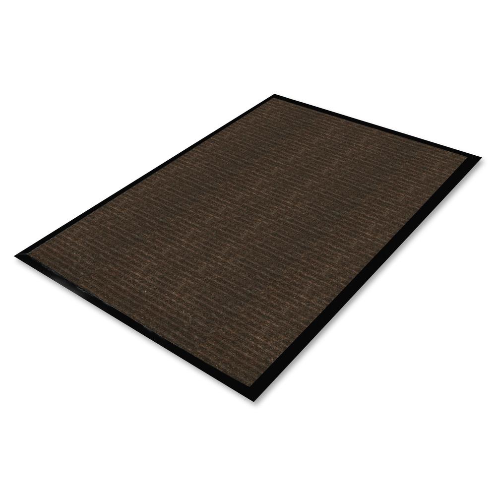 Genuine Joe Gold Dual-Rib Hard Surface Floor Mat - Hard Floor - 60" Length x 36" Width - Polypropylene, Vinyl - Chocolate - 1Each. Picture 7