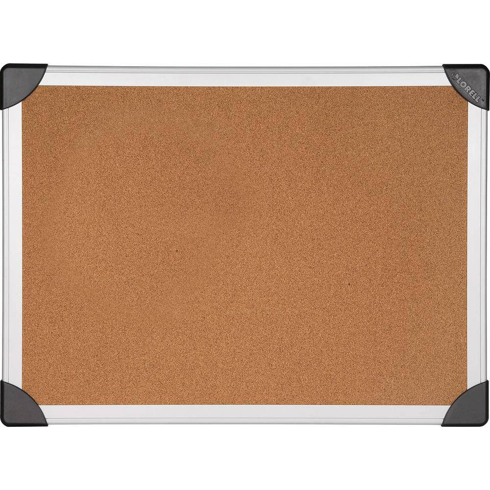 Lorell Mounting Aluminum Frame Corkboards - 36" Height x 48" Width - Cork Surface - Laminated, Resist Warping, Durable, Resilient - Aluminum Frame - 1 Each. Picture 2