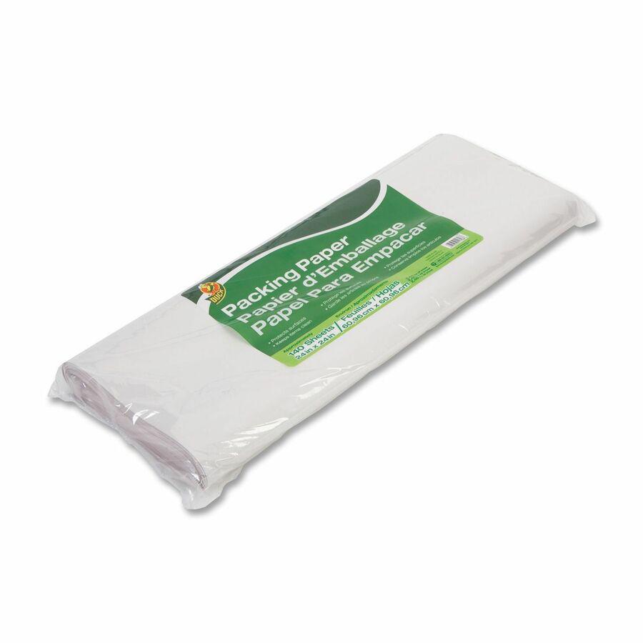 Duck Brand Packing Paper - 24" Width x 24" Length - 5.43 lb Basis Weight - White - 1 / Pack. Picture 2