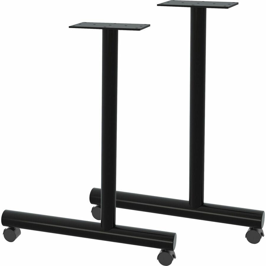 Lorell Training Table Base - Black C-leg Base - 27" Height x 22" Width - Assembly Required. Picture 2