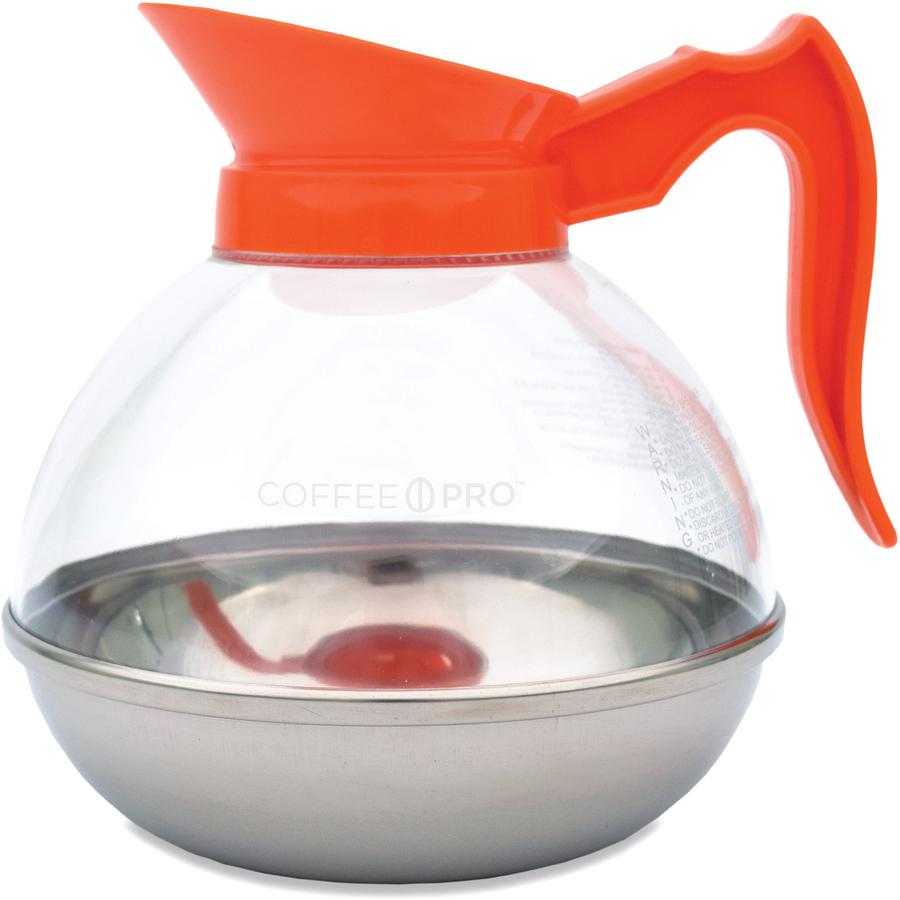 Coffee Pro Unbreakable 12-cup Decanter - Clear - Stainless Steel, Polycarbonate, Phenolic Plastic Body - 1 Each. Picture 2