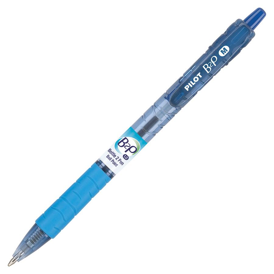 Pilot Bottle to Pen (B2P) B2P BeGreen Med Point Ballpoint Pens - Medium Pen Point - 1 mm Pen Point Size - Refillable - Retractable - Blue Gel-based Ink - Plastic Barrel - 1 Dozen. Picture 3