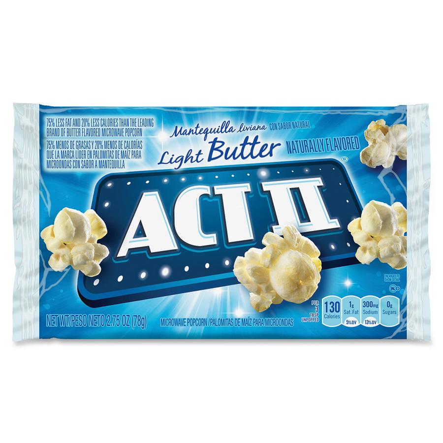 ACT II Microwave Popcorn Bulk Box - Microwavable - Light Butter - 2.75 oz - 36 / Carton. Picture 2