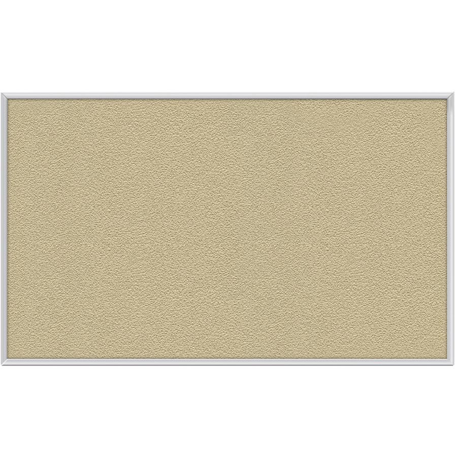 Ghent Vinyl Bulletin Board with Aluminum Frame - 48" Height x 10 ft Width - Caramel Vinyl, Fabric, Fiberboard Surface - Washable, Durable - Satin Aluminum Frame - 1 Each. Picture 2