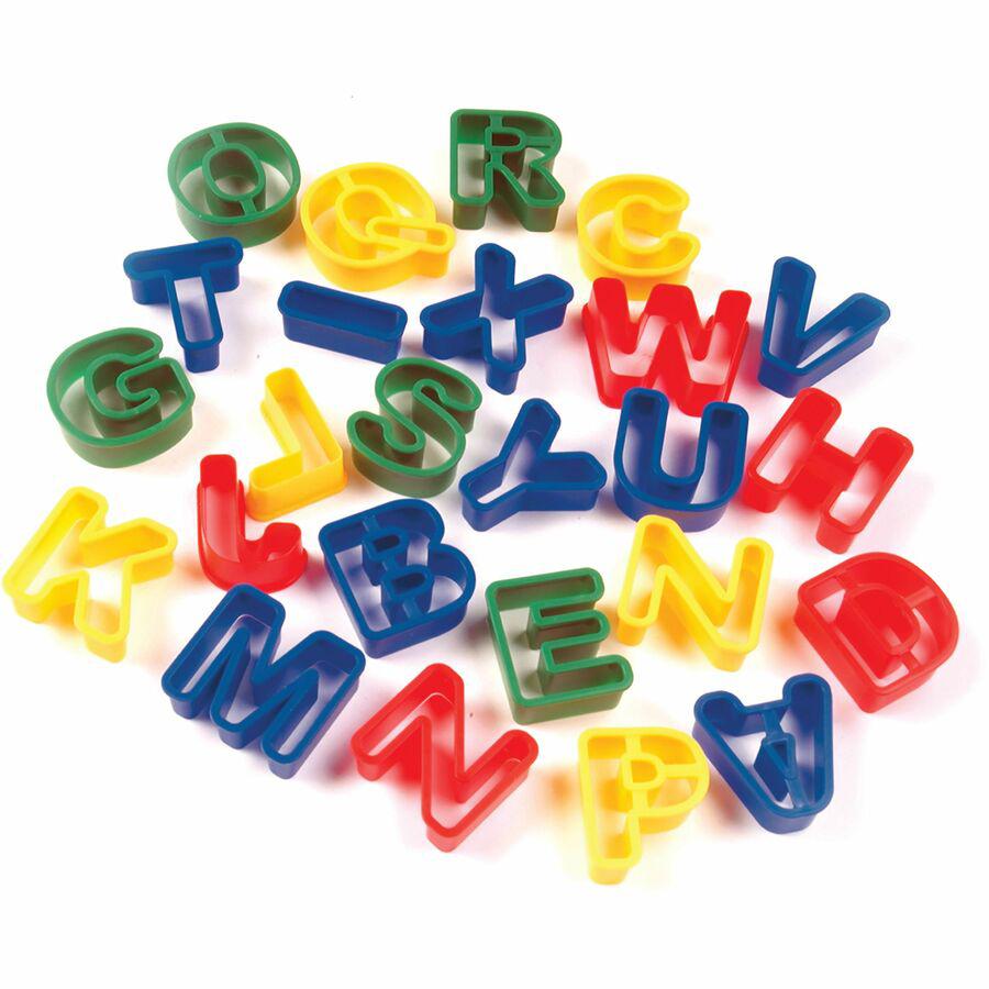 Creativity Street Dough Cutter Letters - Cutting - 26 Piece(s) - 26 / Set - Assorted - Plastic. Picture 3