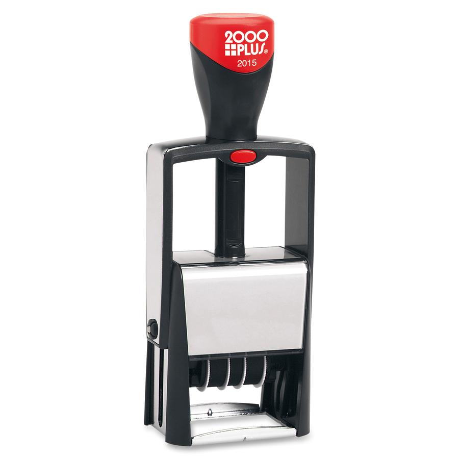 COSCO 2000 Plus Heavy-Duty 6-year Line Dater - Date Stamp - 0.63" Impression Width x 1.25" Impression Length - 5000 Impression(s) - Black - 1 Each. Picture 2
