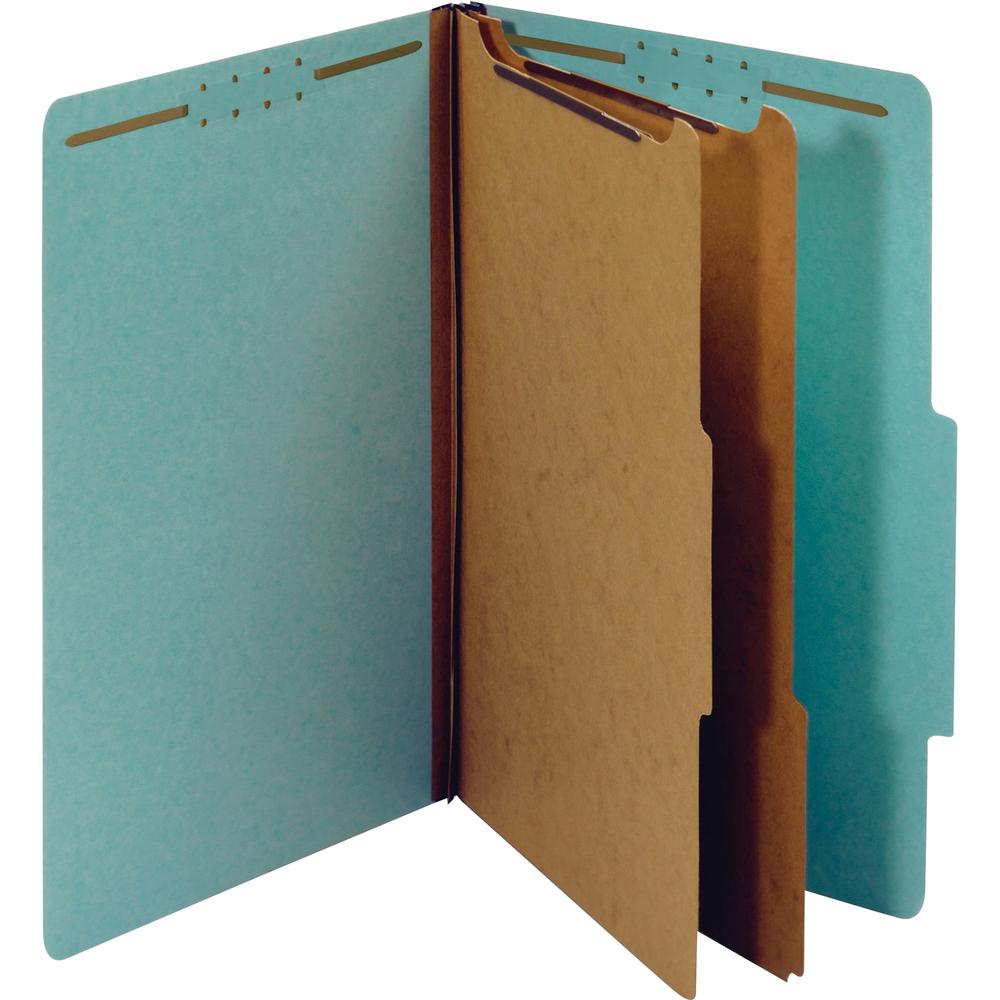 Pendaflex 2/5 Tab Cut Legal Recycled Classification Folder - 8 1/2" x 14" - 2 1/2" Expansion - 6 Fastener(s) - 2" Fastener Capacity for Folder, 1" Fastener Capacity for Divider - Top Tab Location - Ri. Picture 2