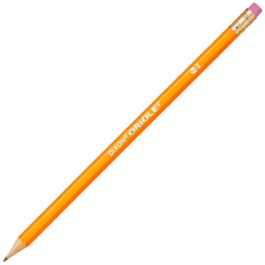 Dixon Oriole HB No. 2 Pencils - #2 Lead - Black Lead - Yellow Wood Barrel - 144 / Box. Picture 3