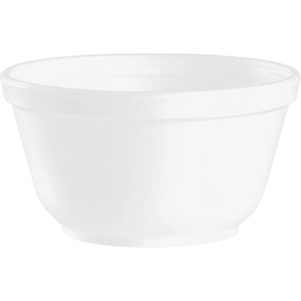 Dart 10 oz. Foam Bowls - 10 fl oz Bowl - Foam, Polystyrene - Serving - White - 1000 Piece(s) / Carton. Picture 2