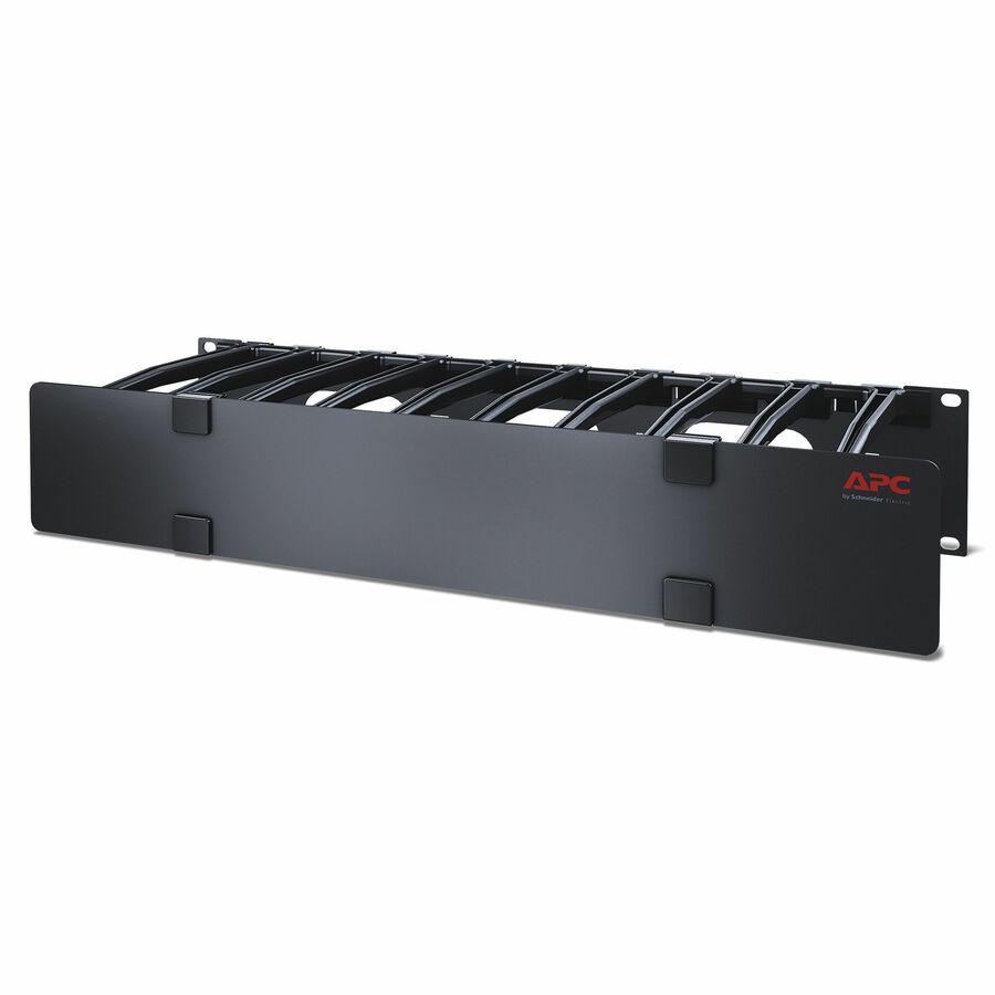 APC by Schneider Electric Horizontal Cable Manager - Cable Manager - Black - 2U Rack Height. Picture 2