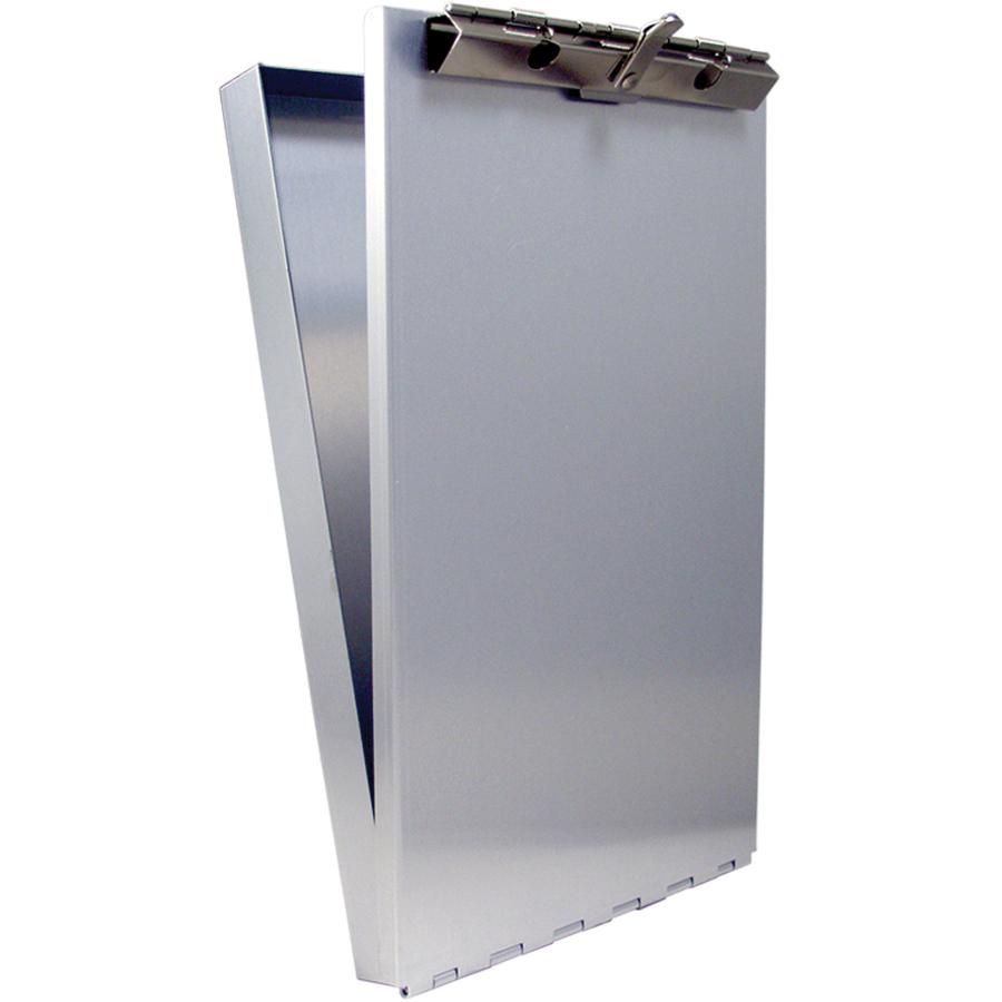Saunders Recycled Aluminum Redi-Rite Clipboard - Top Opening - 6" x 9" - Aluminum - Silver - 1 Each. Picture 3