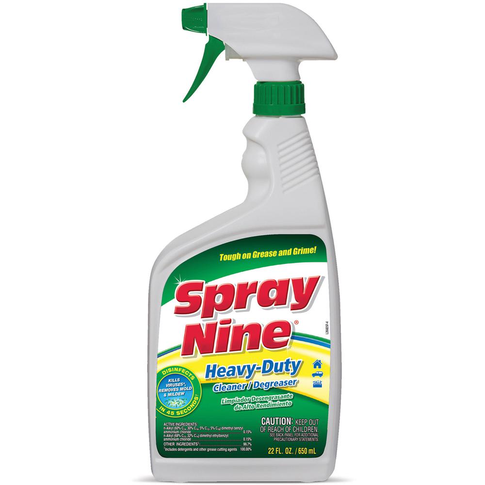 Spray Nine Heavy-Duty Cleaner/Degreaser + Disinfectant - Liquid - 22 fl oz (0.7 quart) - 1 Each - Clear. Picture 3